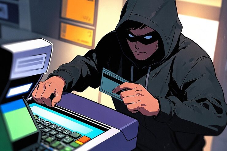 Hacker stealing